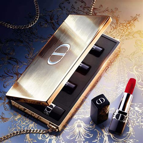 the rouge dior minaudière|Dior minaudiere lipstick set.